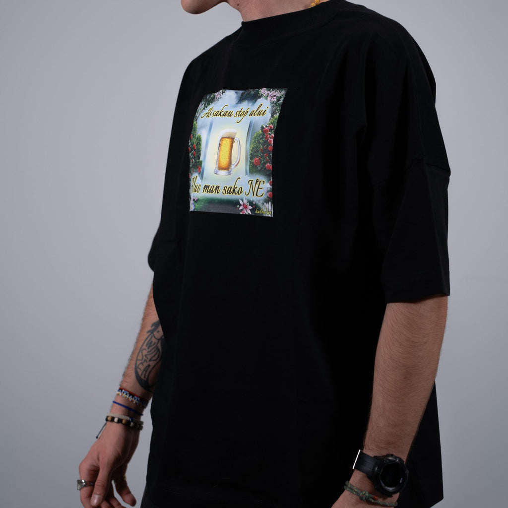 Marškinėliai AŠ SAKAU STOP ALUI, ALUS MAN SAKO NE