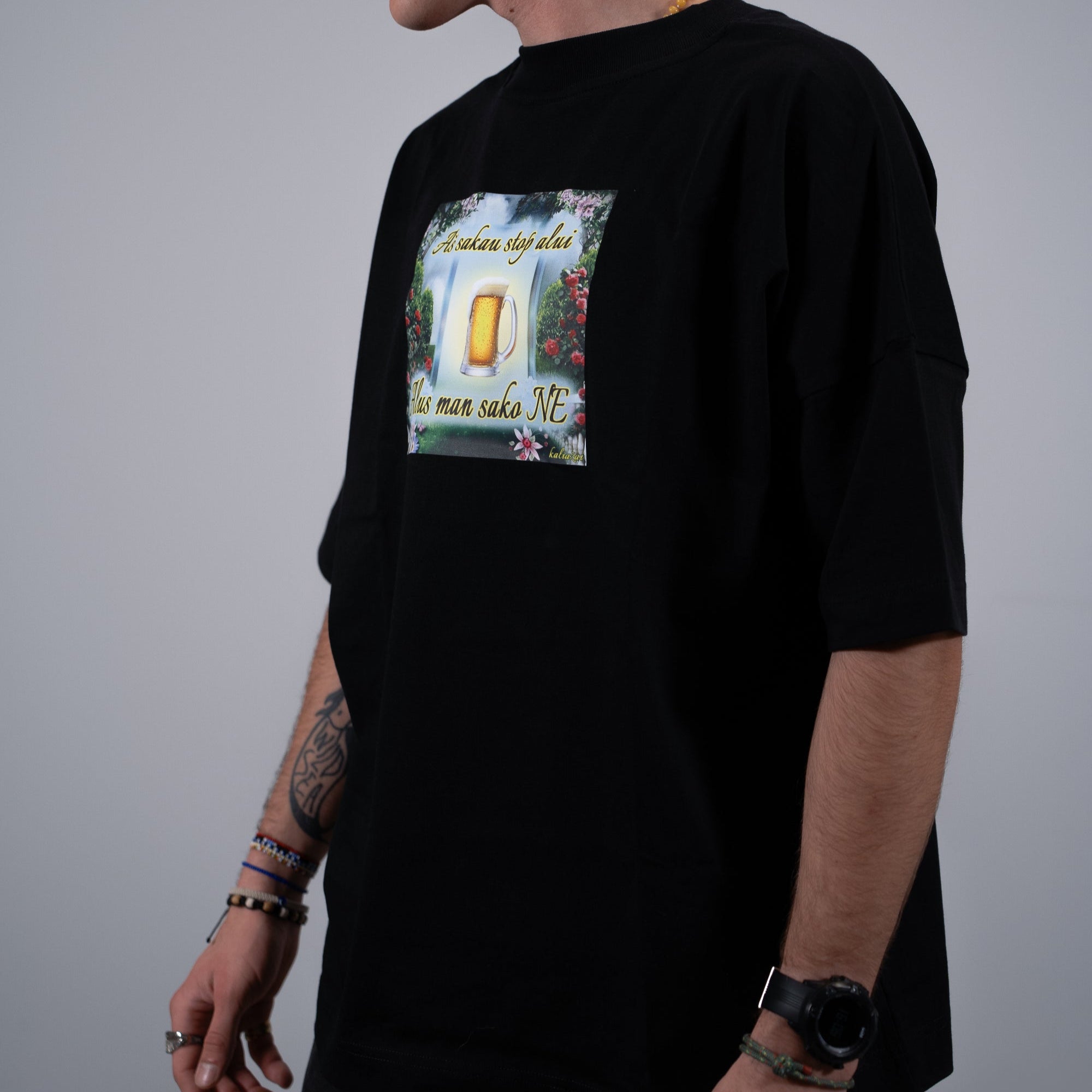 Marškinėliai AŠ SAKAU STOP ALUI, ALUS MAN SAKO NE